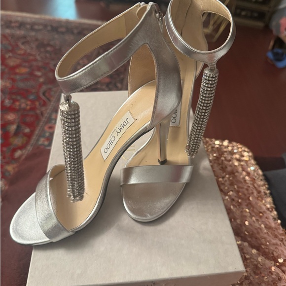 Jimmy Choo Silver Women's Heels - Picture 6 of 7